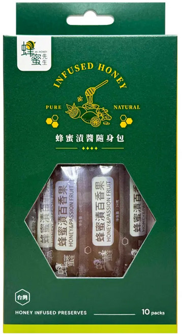 Mr.HONEY 蜂蜜先生 蜂蜜漬百香果10條, 240g, 1盒