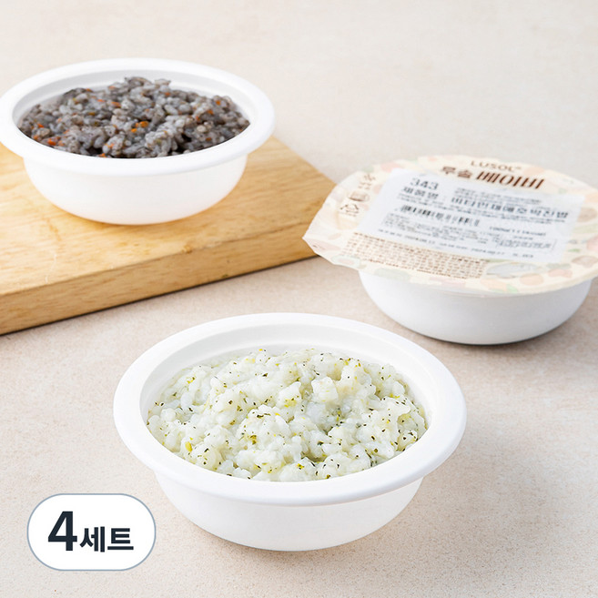 루솔 3단계 10~12개월 이유식 영양대추진밥 + 모듬야채진밥 + 비타민채애호박진밥, 540g, 4세트