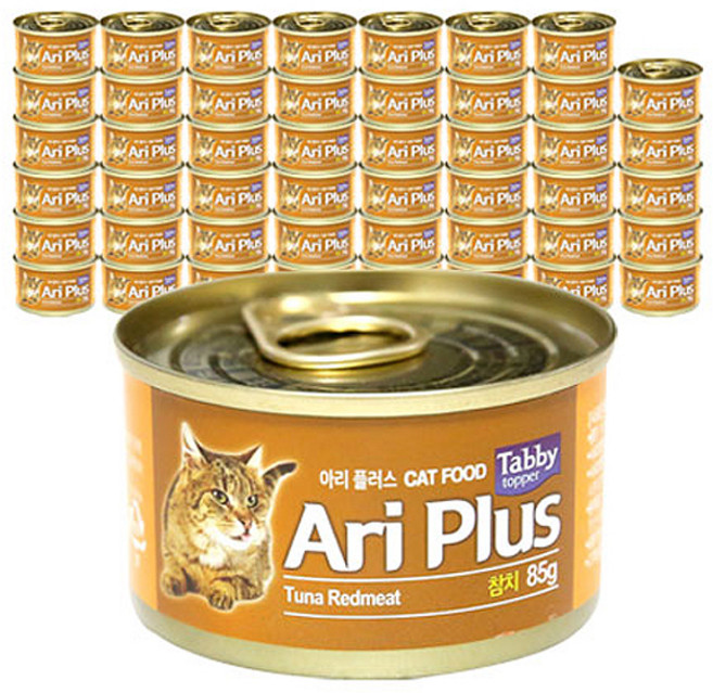 테비토퍼 아리플러스 고양이 간식캔, 참치, 85g, 48개