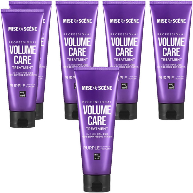 미쟝센 볼륨케어 퍼플 콜라겐 트리트먼트, 6개, 180ml