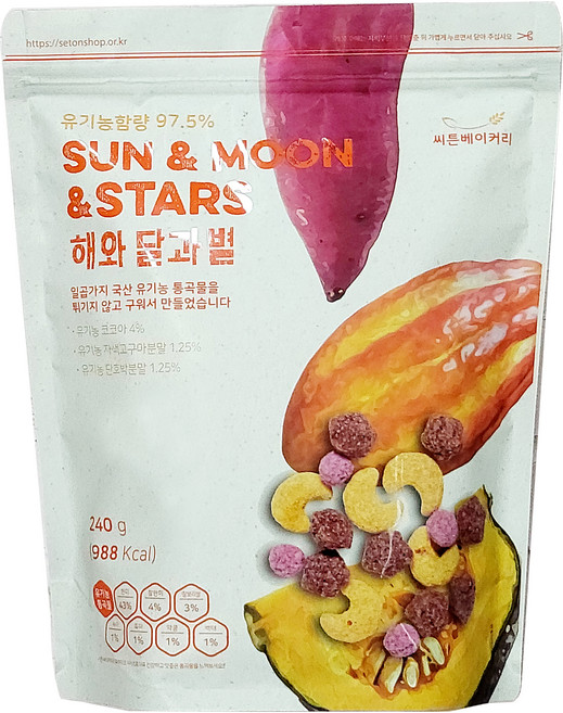 씨튼베이커리 해와달과별 후레이크, 240g, 1개