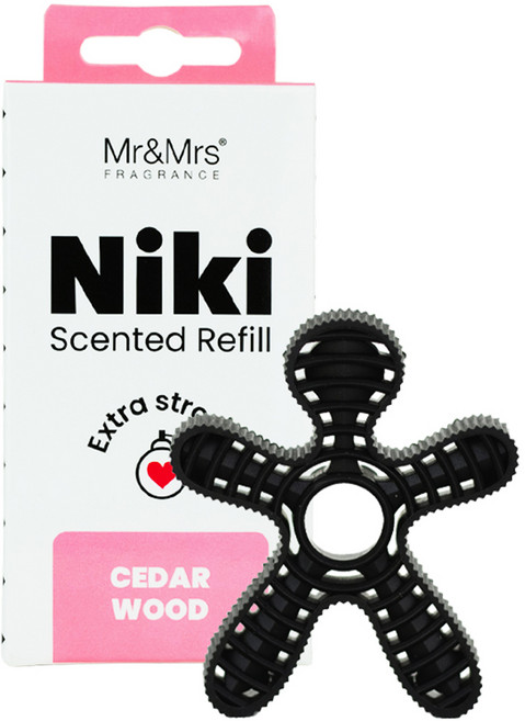 Mr&Mrs FRAGRANCE Niki 車用芳香劑補充包, 雪松, 1個