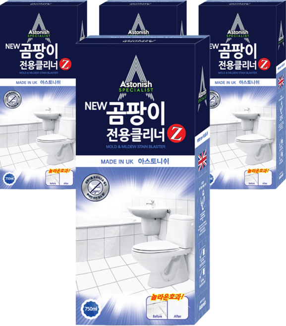 아스토니쉬 NEW 곰팡이 전용 클리너 Z, 750ml, 4개