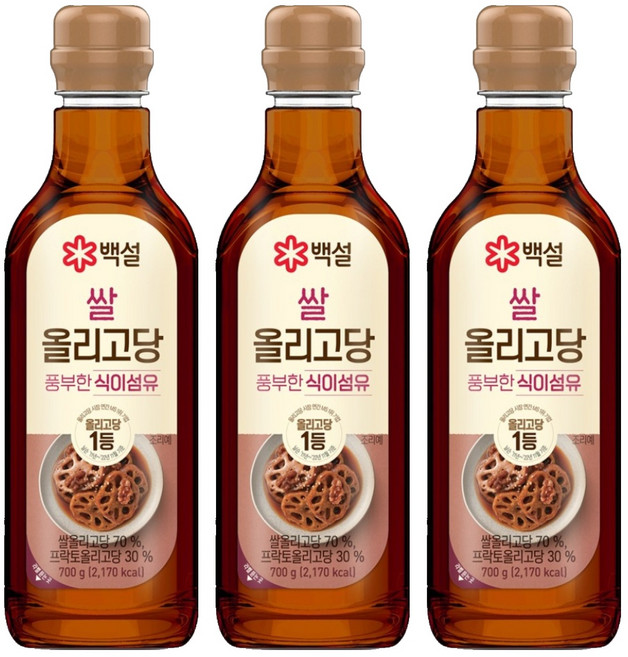 백설 쌀 올리고당, 700g, 3개