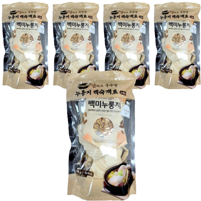 해맑음 찐하고 구수한 누룽지 백숙재료, 5개, 190g