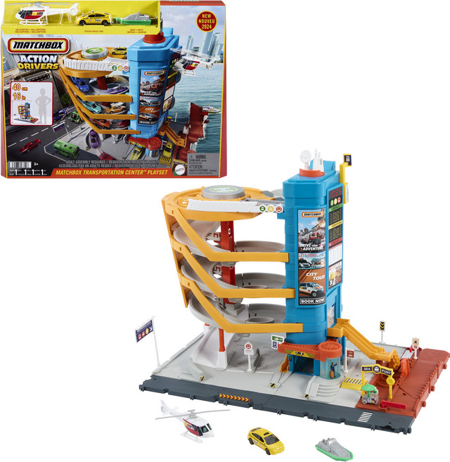 매치박스 액션 드라이버 트랜스포테이션 스테이션 HXL47 미니카, 혼합색상, 1개