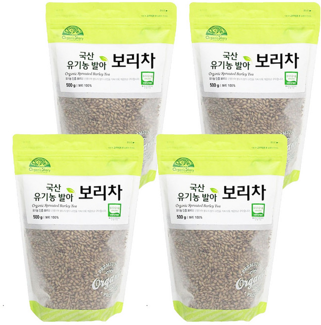 오가닉스토리 국산 유기농 발아 보리차, 500g, 1개입, 4개