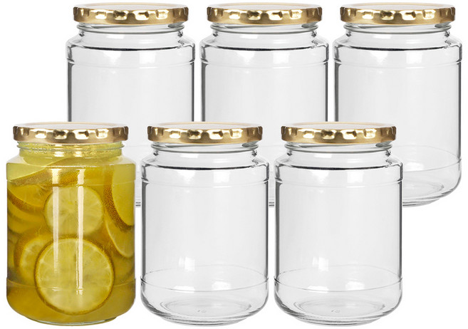 테크팩 유리병 원형, 6개, 500ml