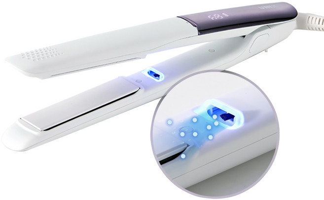 유닉스 10단계 온도조절 디지털 이온 판고데기, 화이트, UCI-A2545