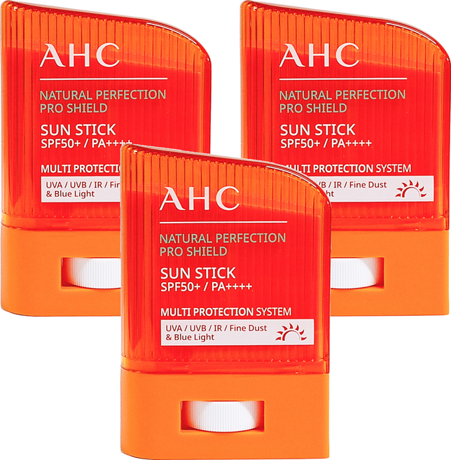 AHC 零死角純物理清爽防曬棒 SPF50+ PA++++, 14g, 3個
