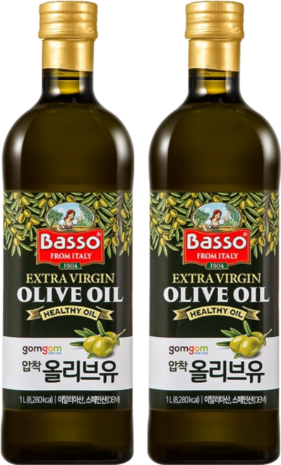 gomgom Basso 特級橄欖油 義大利原產, 1L, 2瓶