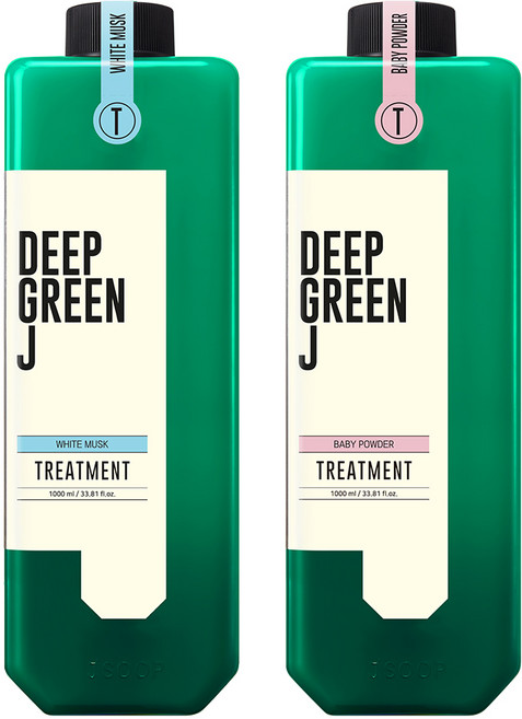 딥그린제이 네이처 비건 트리트먼트 베이비 파우더 1000ml + 화이트 머스크 1000ml, 1개, 1L