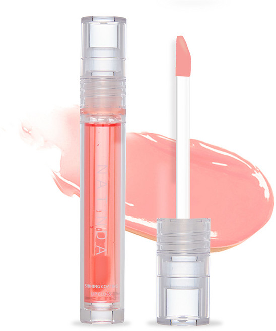 나틴다 샤이닝 코팅 립그로스, 02 캔디핑크, 4.5ml, 1개