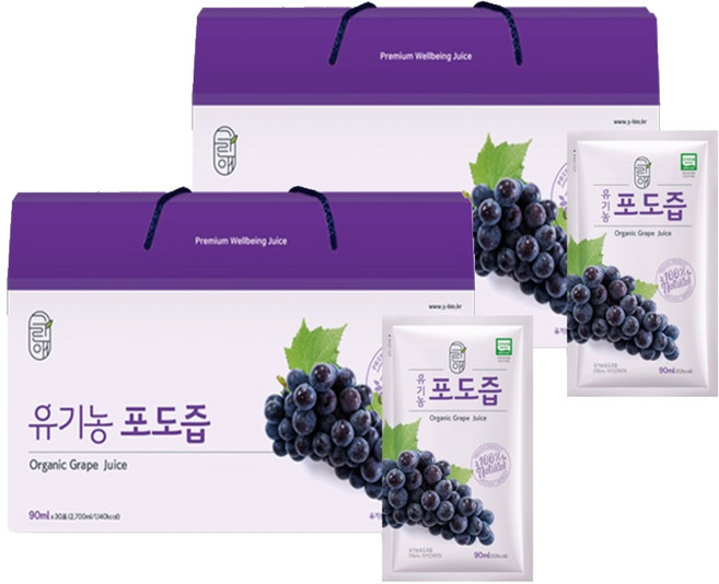 그린애 유기농 포도즙, 90ml, 60개