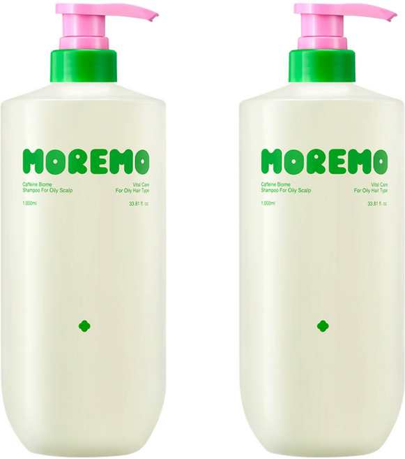 모레모 카페인 바이옴 지성용 샴푸, 1L, 2개