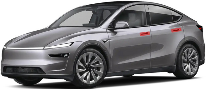 스코코 테슬라 뉴 모델Y 주니퍼 전용 도어컵 + 도어캐치 손잡이 PPF 보호필름 세트, 1세트