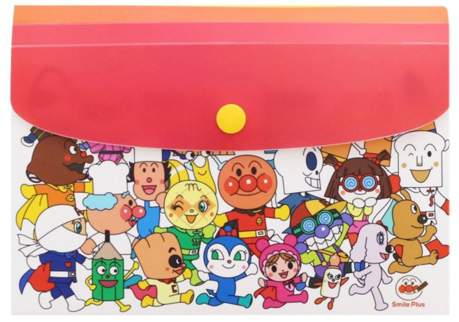 sun-star ANPANMAN 麵包超人 文件收納袋, 1個, 麵包超人 多色