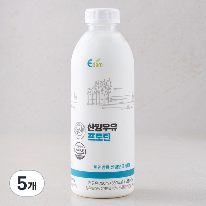 이담 산양우유 프로틴, 750ml, 5개