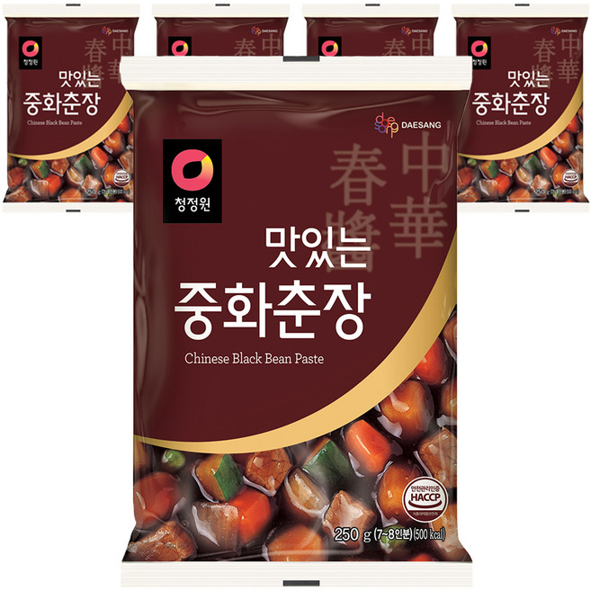청정원 맛있는 중화춘장, 5개, 250g