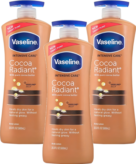 Vaseline 凡士林 乳液 可可奶油, 600ml, 3瓶