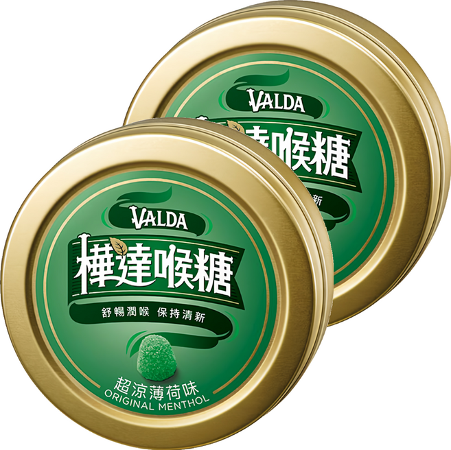 VALDA 樺達 薄荷喉糖, 50g, 2盒