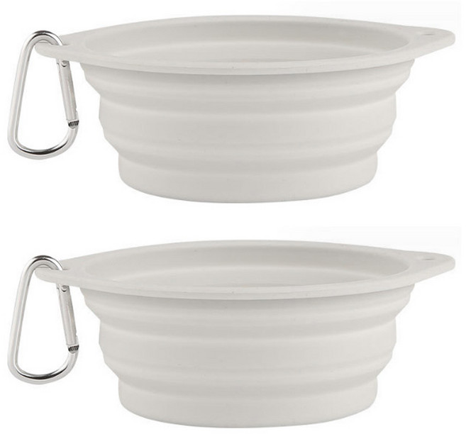 딩동펫 반려동물 메이플 접이식 실리콘식기 1구 350ml, 그레이, 2개