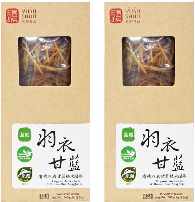 源順食品 有機羽衣甘藍糙米糆條 (3入) 台灣產 全穀物 不含麩質, 240g, 2盒