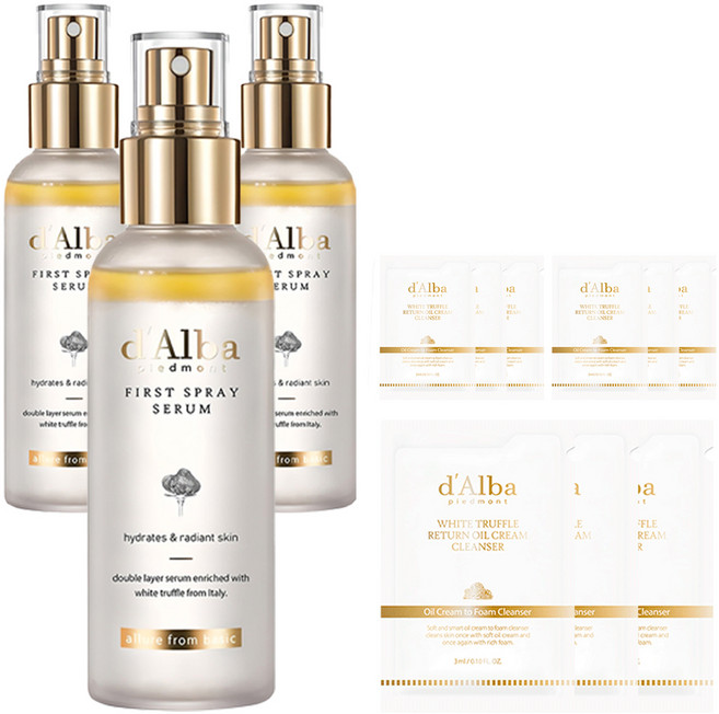 달바 화이트 트러플 퍼스트 스프레이 세럼 + 밸런싱 비건 클렌저 3개