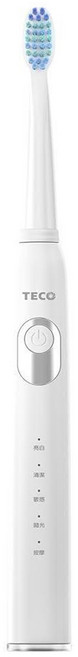 TECO 東元 智能聲波電動牙刷 杜邦尼龍刷毛 五種清潔模式 IPX7高防水等級, XYFXB5088, 白色, 1支