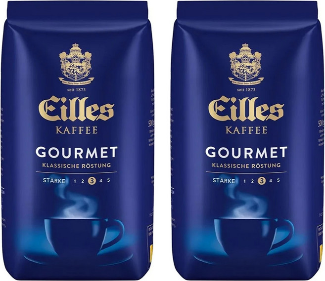 Eilles 皇家咖啡豆 GOURMET 中烘焙, 咖啡豆, 500g, 2包