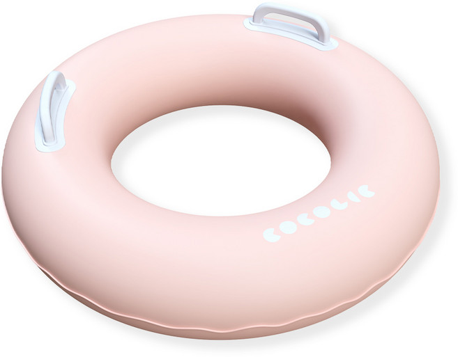 코코릭 어린이 아동용 물놀이 손잡이 원형 튜브 70cm, 핑크, 1개