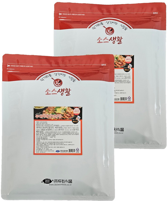두원식품 부대찌개양념 분말, 1kg, 2개