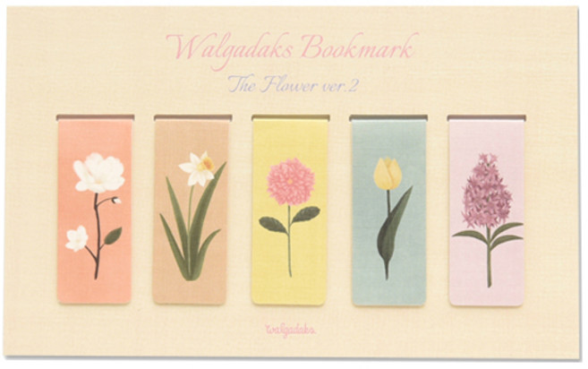 왈가닥스 마그네틱 북마크 5종 세트, 더플라워ver2, 1세트