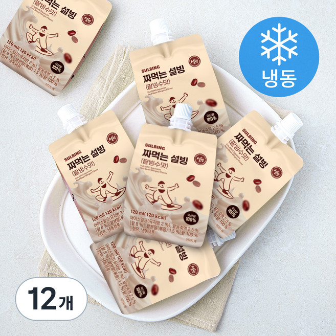 설빙 짜먹는 팥빙수맛 (냉동), 12개, 1개입, 120ml