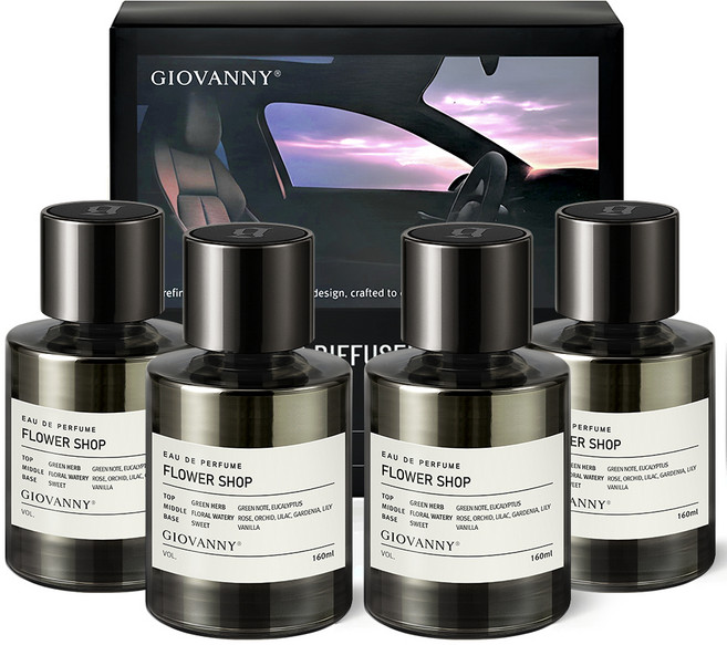 GIOVANNY 차량용 방향제 160ml 2p, 플라워샵, 2세트