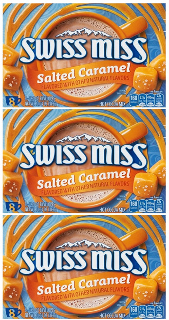 SWISS MISS 鹹焦糖風味可可粉, 39.1g, 8包, 3盒