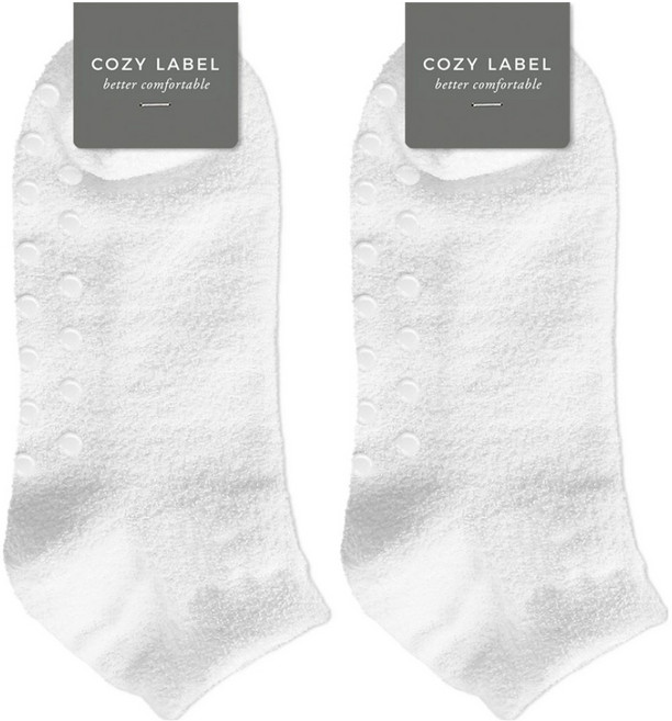 코지라벨 여성용 미끄럼방지 논슬립 소프트 발목 수면양말 2켤레