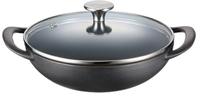 PN풍년 인덕션 몽 꽁떼 철주물 베이비웍, 혼합 색상, 1개, 18cm