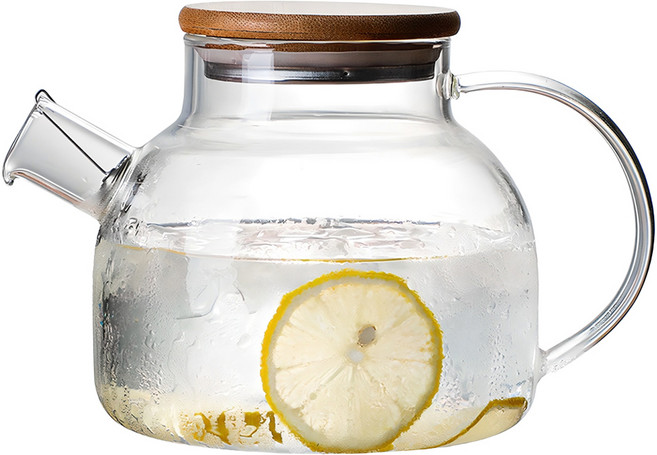 카페로메오 직화 가능한 내열 유리 티포트, 혼합색상, 1L, 1개