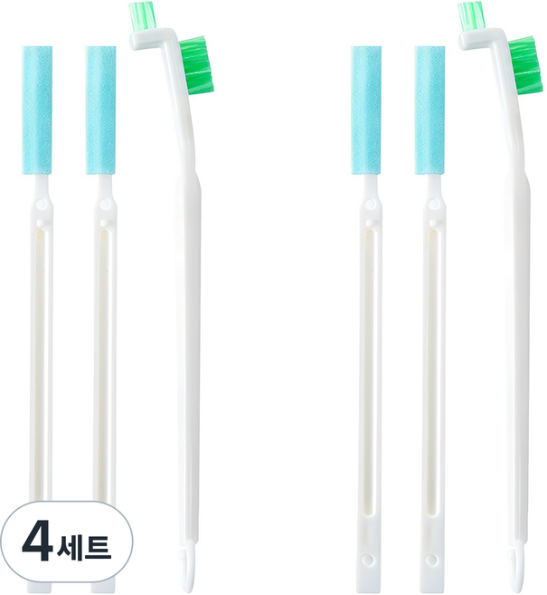 그뤠잇맘 엣지 틈새 물병 세척솔 3종세트, 화이트, 4세트