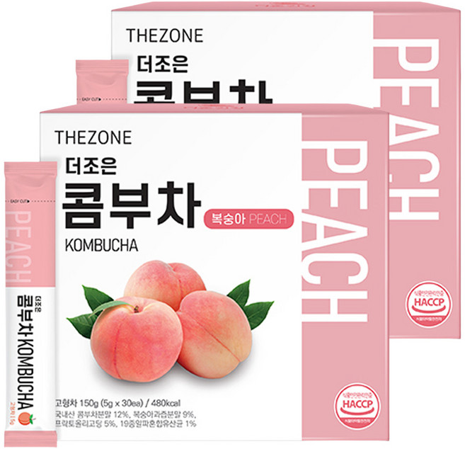 더존건강 더조은 콤부차 복숭아, 5g, 30개입, 2개