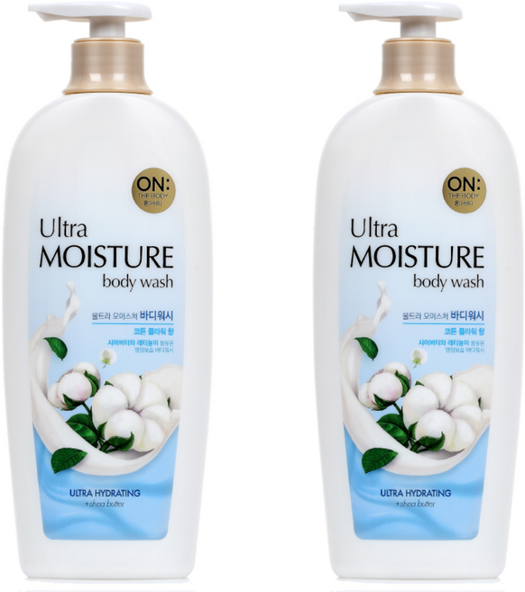 온더바디 울트라 모이스처 바디워시 코튼 플라워 향, 785ml, 2개
