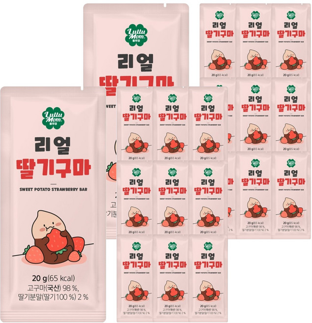룰루맘 리얼딸기구마 10p, 200g, 2개