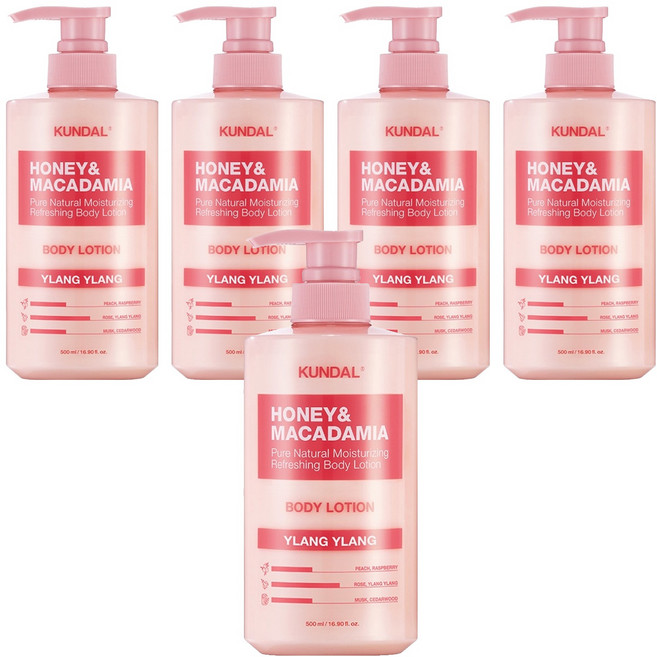 쿤달 퓨어 바디로션 일랑일랑향, 500ml, 5개