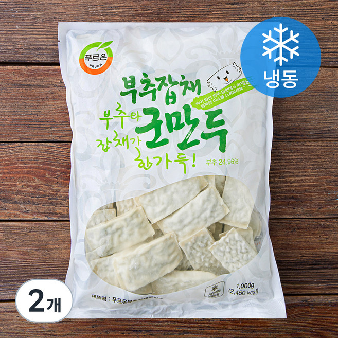 푸르온 부추잡채 군만두 (냉동), 1kg, 2개