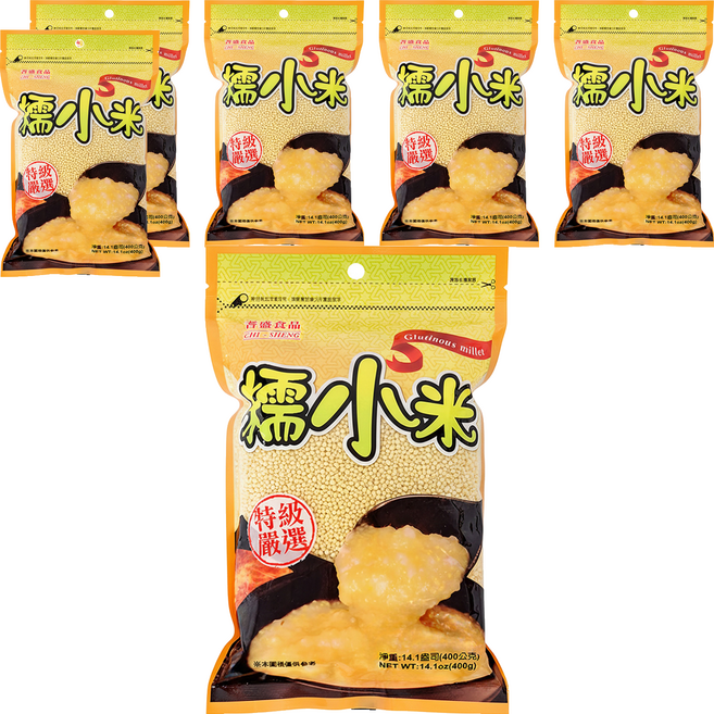CHI-SHENG 耆盛食品 糯小米, 400g, 6包