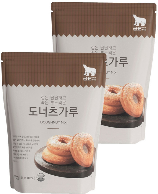 곰표 도너츠가루, 1kg, 2개