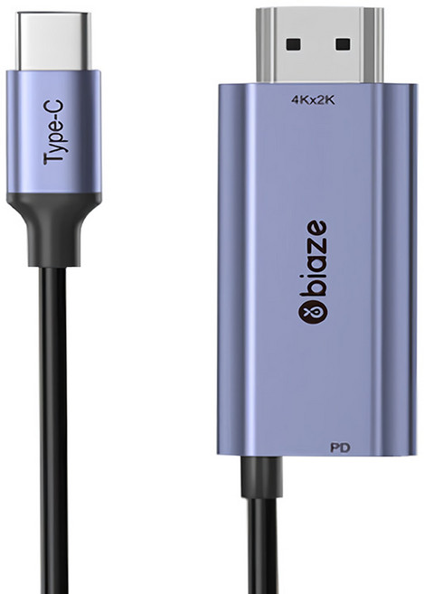 biaze 畢亞茲 USB-C/Type-C轉HDMI轉換線 1.8M, 1條