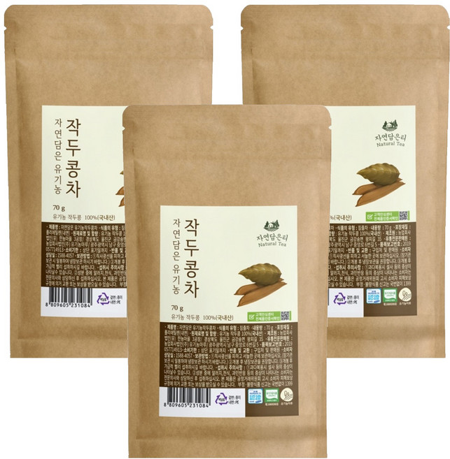자연담은티 유기농 작두콩 원물차, 70g, 3개