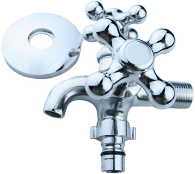 십자 두갈래 발코니 수도꼭지 부품, 1세트
